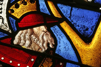 Window depicting the Tree of Jesse: King by French School